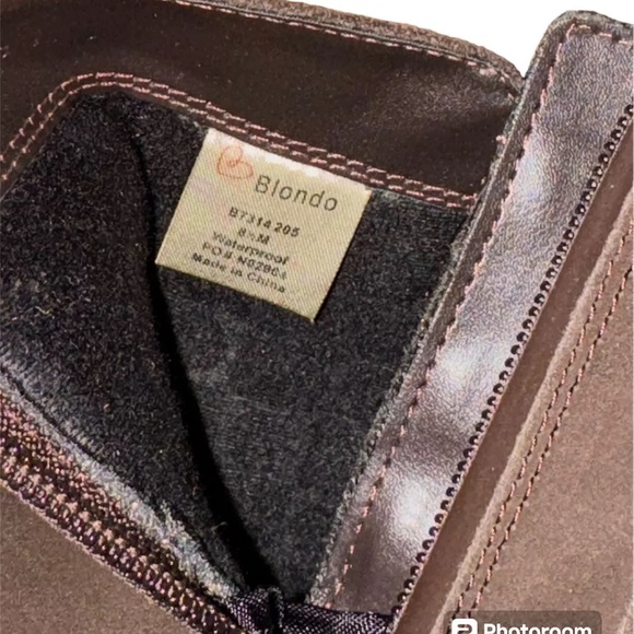 BLONDO Stacy Waterproof Ankle Boot 8.5 M Brown Suede Double Buckle B7314-205 NIB - Picture 7 of 12